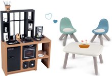 Játékkonyha szettek - Szett modern játékkonyha Loft Industrial Kitchen és Kidtable asztal Smoby 2 KidChair kisszékkel_33