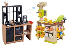 Kuchyňky pro děti sety - Set kuchynka moderná Loft Industrial Kitchen Smoby a kaviareň Bio s elektronickou pokladňou a skenerom SM312600-31_24