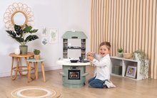 Obyčejné kuchyňky - Kuchyňka s mechanickým zvukem Nova Kitchen Smoby v minimalistickém designu s 13 doplňky výška 78 cm_5