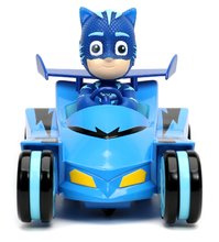 Mașini cu telecomandă - Mașinuță cu telecomandă RC PJ Masks Cat Car Jada albastră 19 cm lungime_2