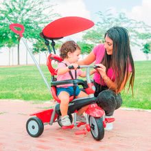 Tříkolky od 10 měsíců - Tříkolka Zoom Red 4in1 smarTrike Touch Steering červená s gumovými koly a tlumičem na kole od 10 měsíců_2