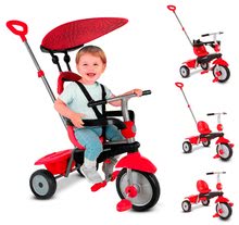 Trojkolky od 10 mesiacov - Trojkolka Zoom Red 4in1 smarTrike Touch Steering červená s gumenými kolesami a tlmičom na kolese od 10 mes_0