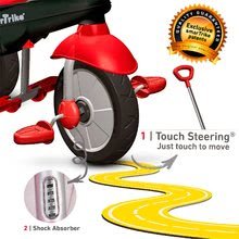 Triciklik 10 hónapos kortól - Tricikli Zoom Red 4in1 smarTrike TouchSteering piros gumikerekekkel és lengéscsillapítóval 10 hó-tól_1