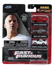 Játékautók és járművek - Kisautók Fast & Furious Nano Cars Wave 4 Jada fém hossza 4 cm szett 3 fajta_3
