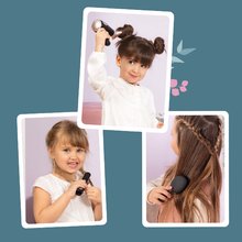 Kozmetický stolík pre deti - Kaderníčka s elektronickým sušičom na vlasy My Beauty Hair Set Smoby s kulmou kefou hrebeňom a doplnkami do vlasov_6