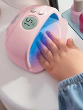 Kozmetický stolík pre deti - Manikúra s elektronickou UV lampou My Beauty Nail Set Smoby s pilníkom krémom a dva gél laky na nechty_0