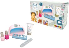 Kozmetický stolík pre deti - Manikúra s elektronickou UV lampou My Beauty Nail Set Smoby s pilníkom krémom a dva gél laky na nechty_6