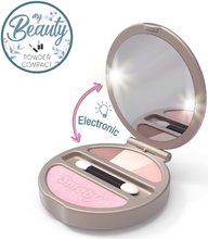 Kozmetický stolík pre deti - Púder na tvár My Beauty Powder Compact Smoby so zrkadielkom a svetlom a tiene na oči_0