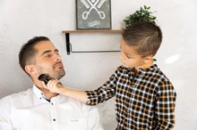 Kosmetiktisch für Kinder - Friseursalon mit drei Flügeln Barber Cut&Barber Shop Smoby Haar- und Bartpflege, Waschraum mit Shampoo und Verkaufstheke mit 19 Zubehör_16