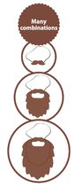 Coiffeuse pour enfants - Ensemble de rasage pour barbiers Barber&Cut First Beard Smoby avec un chapeau et un imperméable 5 accessoires_3