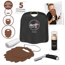 Măsuță cosmetică pentru copii - Set de bărbierit pentru frizeri Barber&Cut First Beard Smoby cu barbă și pelerină de ploaie 5 accesorii de la 3 ani_5