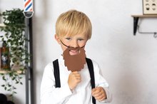 Coiffeuse pour enfants - Ensemble de rasage pour barbiers Barber&Cut First Beard Smoby avec un chapeau et un imperméable 5 accessoires_21