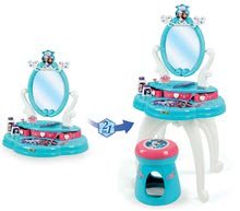 Kosmetický stolek pro děti - Kosmetický stolek Disney Frozen Smoby 2v1 s židličkou a 10 doplňky akvamarínový_3