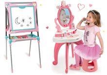 Kozmetične mizice kompleti - Komplet kozmetična mizica 2v1 Princeske Smoby in magnetna premična tabla_18