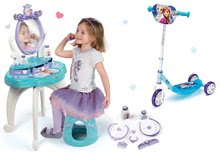 Coiffeuses et accessoires - Table de maquillage Frozen Smoby avec une chaise et un trottinette à trois roues Frozen_6