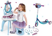 Coiffeuses et accessoires - Table de maquillage Frozen Smoby avec une chaise et un trottinette à trois roues Frozen_5