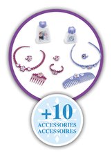 Măsuță cosmetică pentru copii - Măsuță cometică și taburet Frozen Hairdresser 2in1 Smoby cu oglindă și 10 accesorii_2