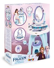 Măsuță cosmetică pentru copii - Măsuță cometică și taburet Frozen Hairdresser 2in1 Smoby cu oglindă și 10 accesorii_4