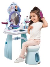 Kosmetiktisch für Kinder - Kosmetiktisch mit Stuhl  Frozen Hairdresser Smoby mit Spiegel mit Emblem und 10 Zubehörteilen_0