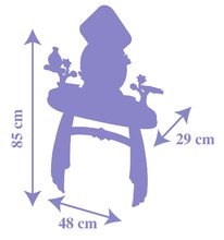 Kosmetiktisch für Kinder - Kosmetiktisch mit Stuhl  Frozen Hairdresser Smoby mit Spiegel mit Emblem und 10 Zubehörteilen_0