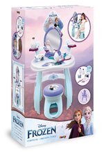 Kozmetický stolík pre deti - Kozmetický stolík so stoličkou Frozen Hairdresser Smoby so zrkadlom s emblémom a 10 doplnkami_5