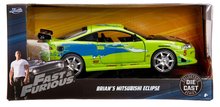 Játékautók és járművek - Kisautó Mitsubishi Eclipse 1995 Fast & Furious Jada fém nyitható részekkel hossza 20 cm 1:24_2