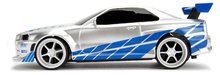 Mașini cu telecomandă - Mașină de jucărie cu telecomandă RC Nissan Skyline Fast & Furious Jada albastră argintie lungime 19 cm 1:24_0