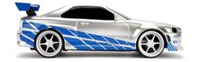Mașini cu telecomandă - Mașină de jucărie cu telecomandă RC Nissan Skyline Fast & Furious Jada albastră argintie lungime 19 cm 1:24_2