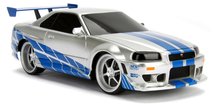 RC modely - Autíčko na dálkové ovládání RC Nissan Skyline GTR Fast & Furious Jada modrostříbrné délka 19 cm 1:24_3