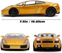Modele machete - Mașinuță Lamborghini Gallardo Fast&Furious Jada din metal cu părți care se deschid lungime de 19 cm 1:24_5