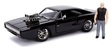 Modeli avtomobilov - Avtomobilček Dodge Charger 1970 Fast & Furious Jada kovinski z odpirajočimi elementi in figurica Dominic Torreto dolžina 21 cm 1:24_1