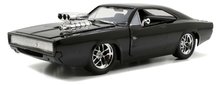 Modele machete - Mașinuță Dodge Charger 1970 Fast & Furious Jada din metal cu părți care se deschid și figurina Dominic Torreto 21 cm lungime 1:24_1