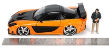 Játékautók és járművek - Kisautó Mazda RX7 1995 Fast & Furious Jada fém nyitható részekkel és Hana figurával hossza 19 cm 1:24_9