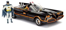 Modeli avtomobilov - Avtomobilček Batman 1966 Classic Batmobile Jada kovinski z odpirajočimi vrati in figurica Batman dolžina 22 cm 1:24_0