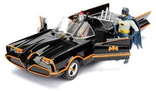 Modele machete - Mașinuța Batman 1966 Classic Batmobile Jada din metal cu uși care se deschid și figurina lui Batman 22 cm lungime 1:24_0