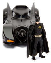 Játékautók és járművek - Kisautó Batman 1989 Batmobile Jada fém elhúzható pilótafülkével és Batman figurával hossza 22 cm 1:24_3
