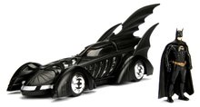 Modeli avtomobilov - Avtomobilček Batman 1995 Batmobile Jada kovinski z odpirajočim kokpitom in figurica Batman dolžina 27 cm 1:24_1