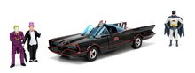 Modeli avtomobilov - Avtomobilček Batman Classic Batmobile 1966 Deluxe Jada kovinski z odpirajočimi vrati in 4 figuricami dolžina 19 cm 1:24_0