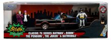 Modeli avtomobilov - Avtomobilček Batman Classic Batmobile 1966 Deluxe Jada kovinski z odpirajočimi vrati in 4 figuricami dolžina 19 cm 1:24_12