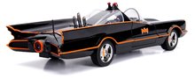 Játékautók és járművek - Kisautó Batman Classic Batmobile Jada fém világítással 2 figurával hossza 28 cm 1:18_4