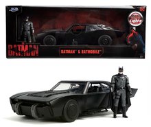 Modely - Autíčko Batman Batmobile 2022 Jada kovové so svetlom a figúrkou Batmana dĺžka 28 cm_13