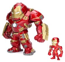 Zbirateljske figurice - Figurici zbirateljski Marvel Hulkbuster in Iron Man Jada kovinski z odpirajoči čelado velikost 16,5 cm a 6 cm_0