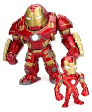 Akcióhős, mesehős játékfigurák - Figurák gyűjtői darab Marvel Hulkbuster és Iron Man Jada fém felnyitható sisakkal magassága 16,5 cm és 6 cm_7