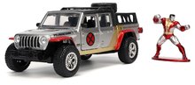 Modele machete - Mașinuța Marvel X-Men Jeep Gladiator Jada din metal cu uși care se deschid și figurina Colossus 14 cm lungime 1:32_1