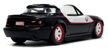 Játékautók és járművek - Kisautó Marvel Ghost Spider Mazda Miata 1990 Jada fém nyitható ajtókkal és Gwen figurával hossza 12,5 cm 1:32_5