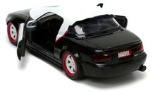 Modely - Autíčko Marvel Ghost Spider Mazda Miata 1990 Jada kovové s otvárateľnými dverami a figúrkou Gwen dĺžka 12,5 cm 1:32_11