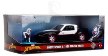 Modely - Autíčko Marvel Ghost Spider Mazda Miata 1990 Jada kovové s otvárateľnými dverami a figúrkou Gwen dĺžka 12,5 cm 1:32_14