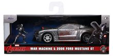 Modele machete - Mașinuța Marvel War Machine 2006 Ford Mustang Jada din metal cu uși care se deschid și figurina War Machine 20,5 cm lungime 1:32_8