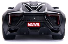 Modely - Autko Marvel Avengers Lykan Hypersport Jada metal z otwieranymi częściami i figurką Czarnej Pantery o długości 20 cm, w skali 1:24_1