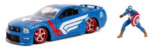 Modeli avtomobilov - Avtomobilček Marvel Avengers 2006 Ford Mustang GT Jada kovinski z odpirajočimi elementi in figurico Captain America dolžina 22 cm 1:24_0